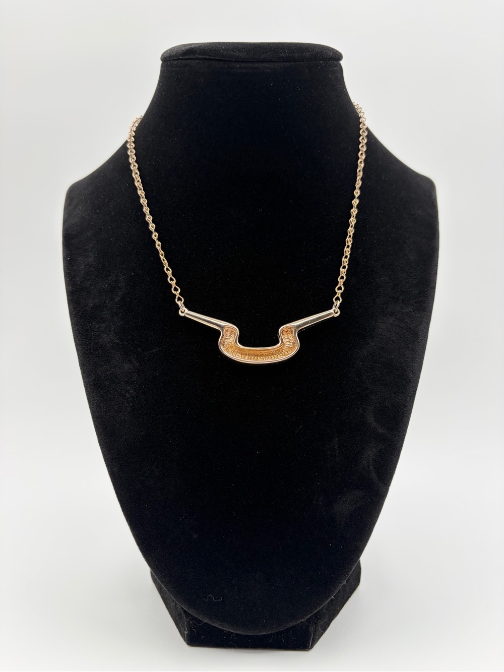Vintage Sarah Coventry Gold Tone Choker Necklace Textured Pendant